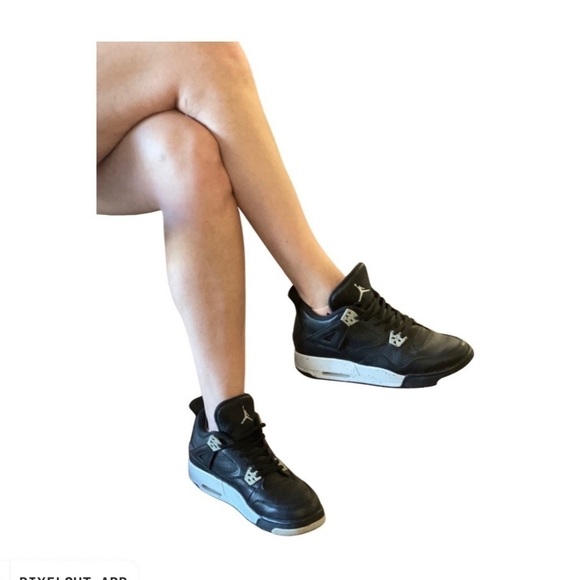 𝅺NIKE Air Jordan 4 Oreos 7Y - Picture 2 of 13